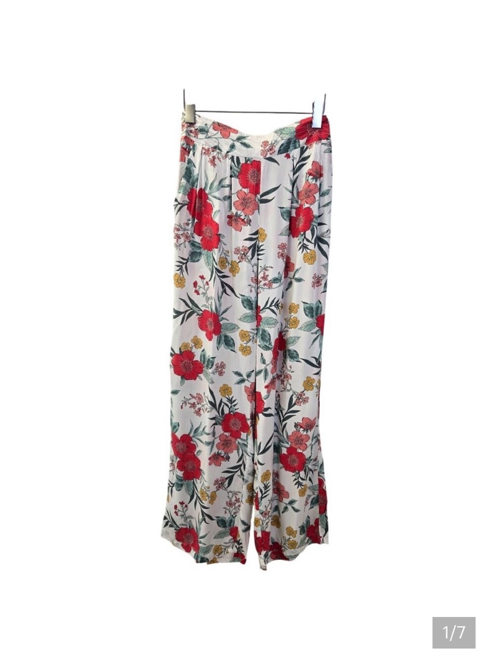 Z Supply Resort 100% Rayon High Rise Floral Wide Leg Pants Size Medium